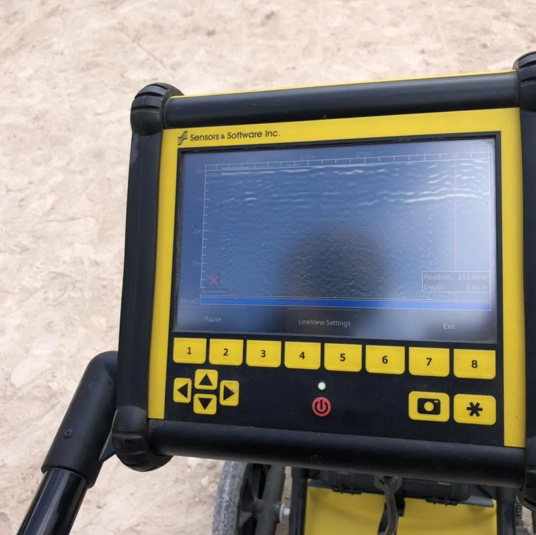 Ground penetrating radar field display