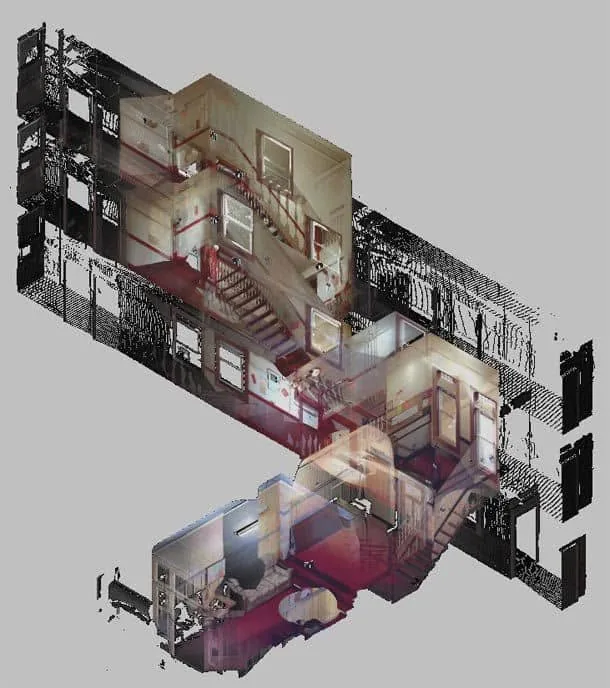 Indoor building point cloud and reality capture model